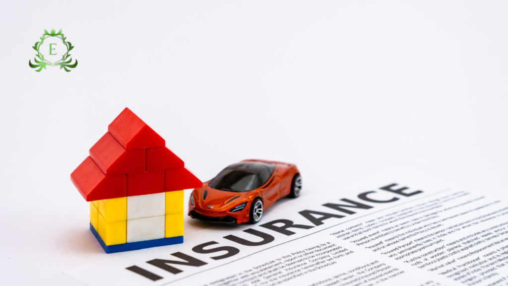 a loan paper with a car and house