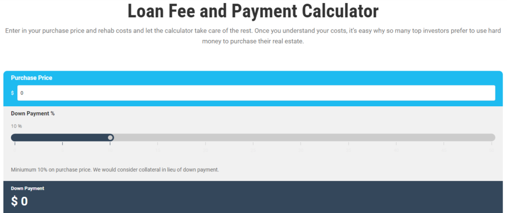 Loan Fee and Payment Calculator - Thehardmoneyco